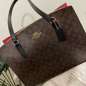 Coach Brown and Red Shoulder Bag